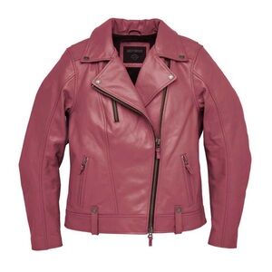 Harley-Davidson Women's Vixen Lane Leather Riding Jacket Pink Small